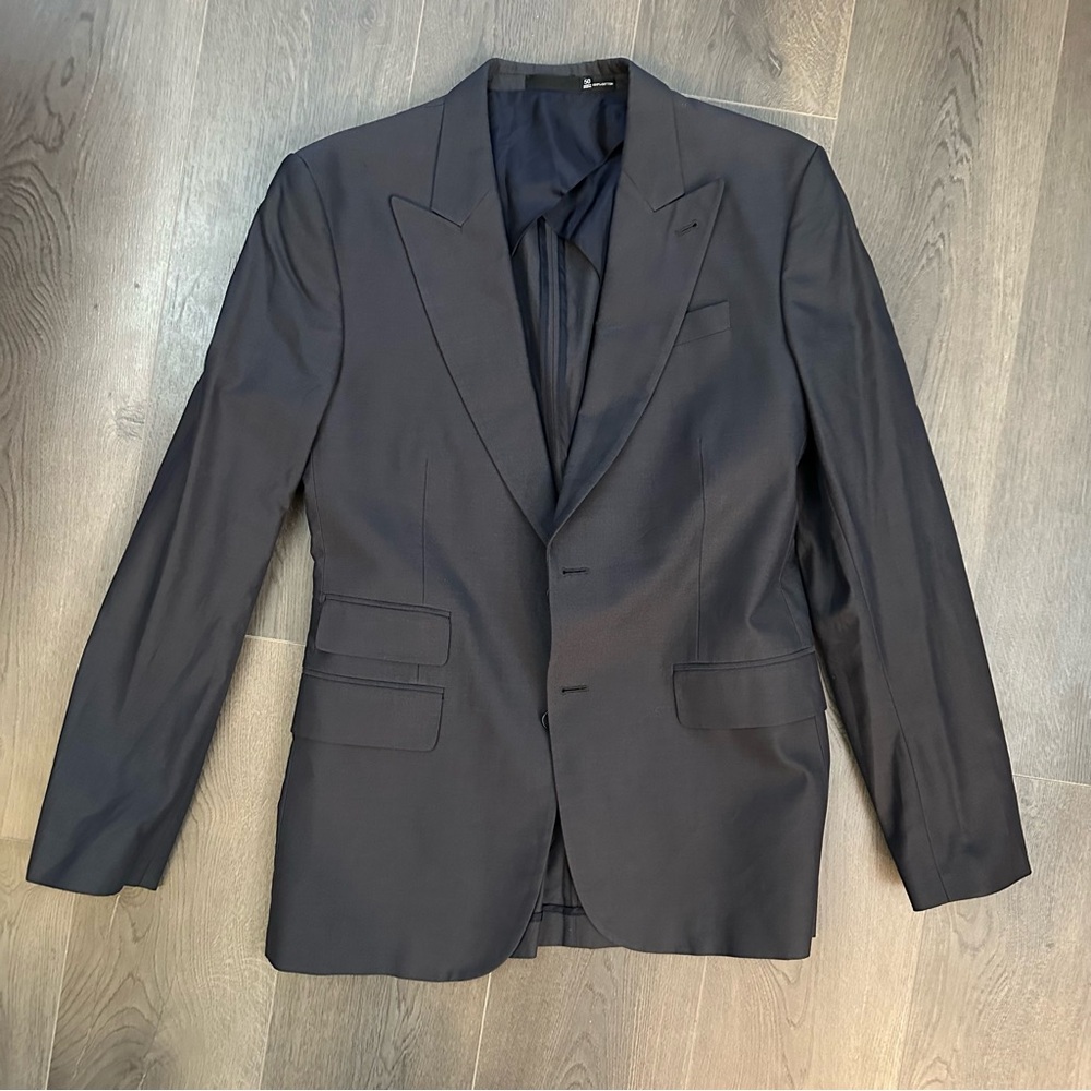 Men's BLK DNM Dark Navy Cotton Blazer (Sz 50)